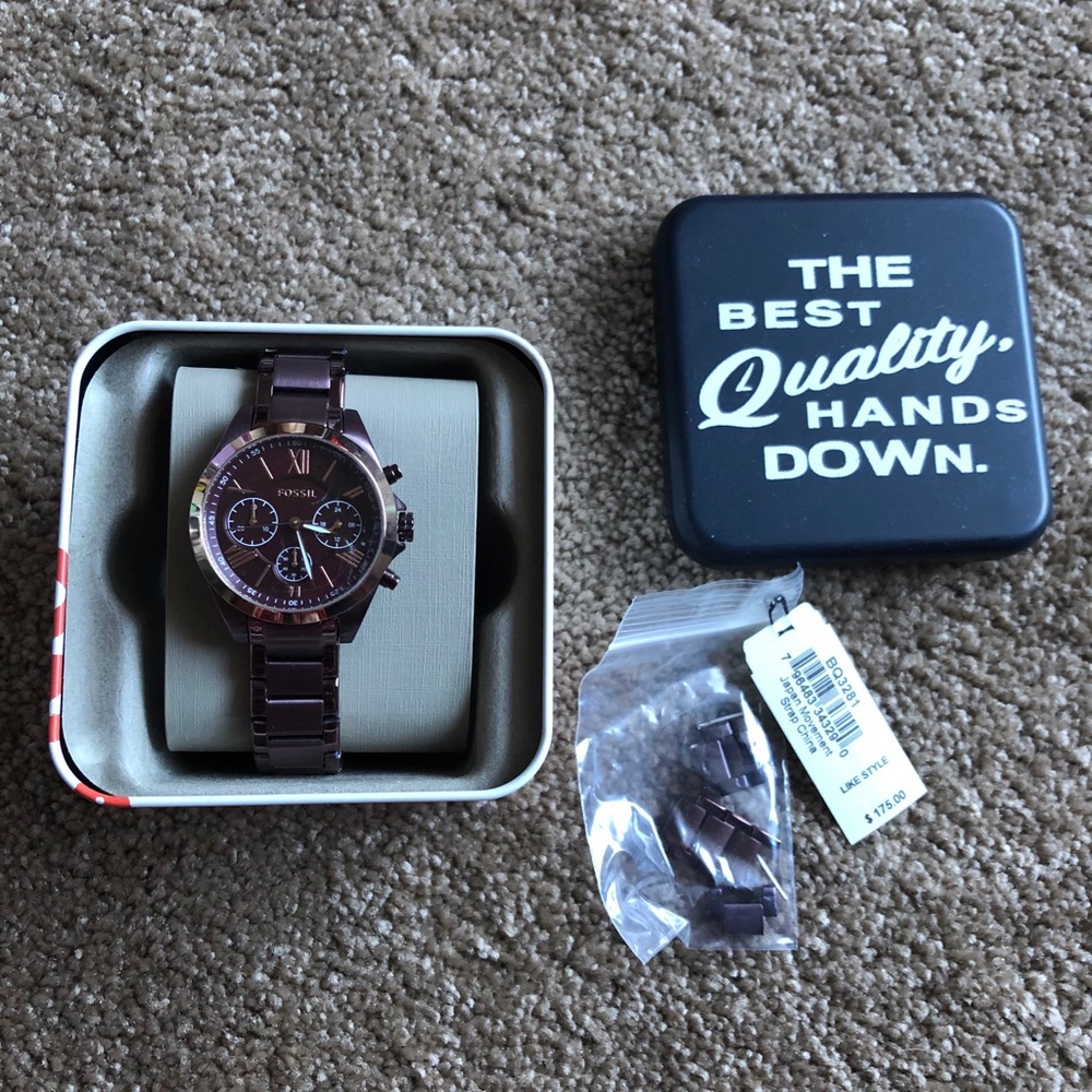 Women’s Fossil Watch Chocolate Brown Rose Gold